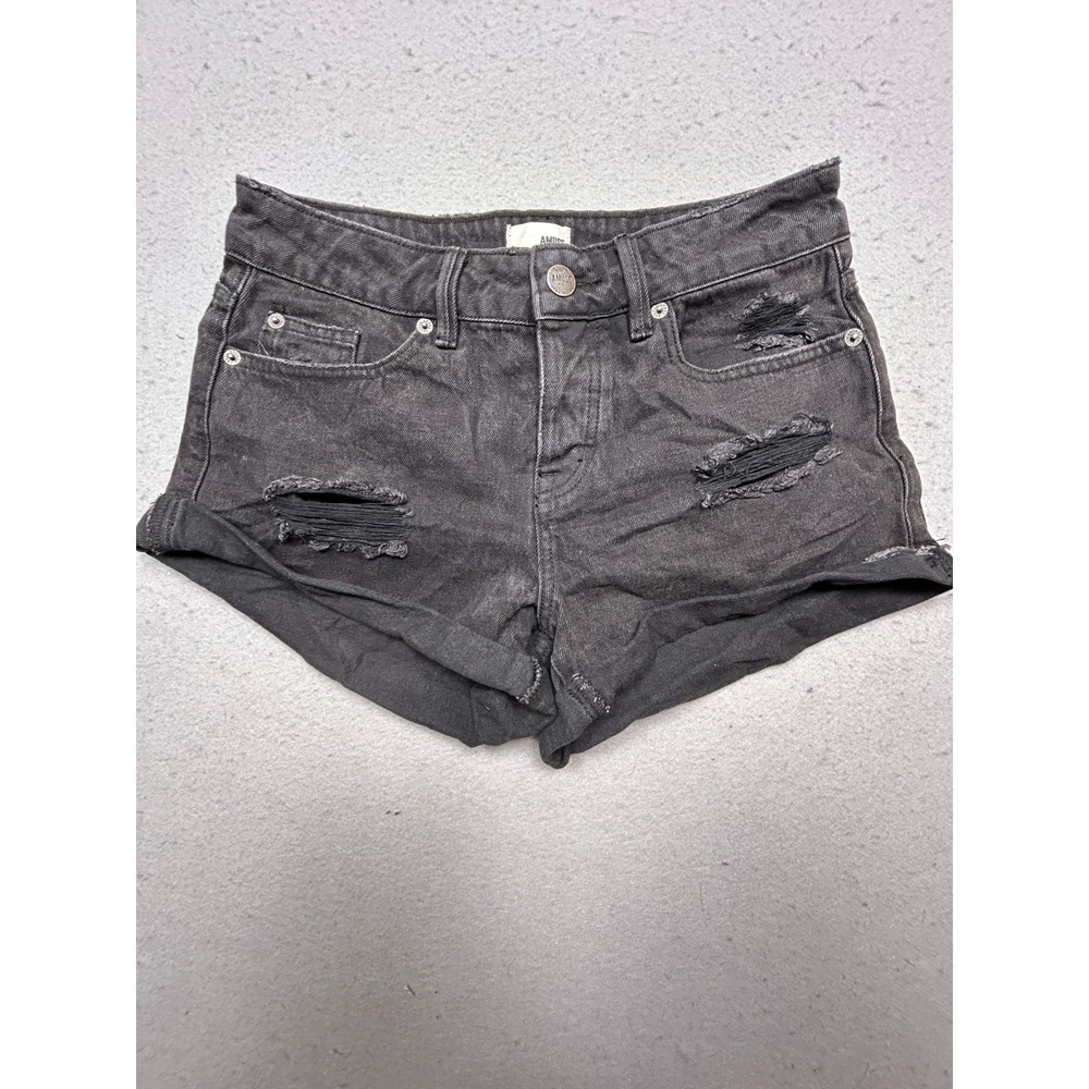 Amuse Society Shorts Denim Black W25 Womens